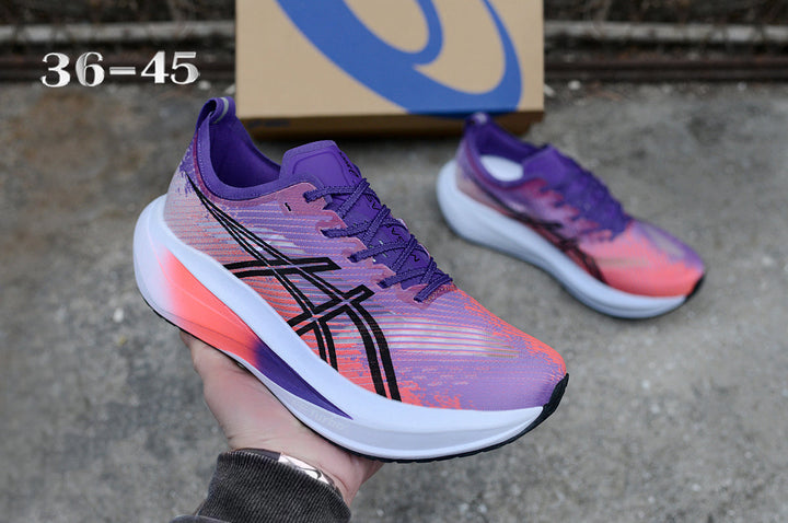 ASICS Purple and Coral Running Shoes