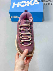 HOKA Tor Summit Low-Top Sneakers in Plum and Cream