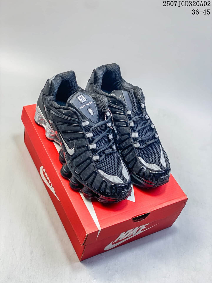 Nike Shox TL Black and Silver Sneakers