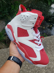 Jordan Air Jordan 6 Sneakers in Red and White