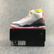Jordan 3 White Red Yellow Black Sneakers