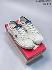 Converse One Star Low-Top Sneakers, White and Green