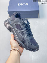 Dior B30 Countdown Low-Top Sneakers in Charcoal Gray