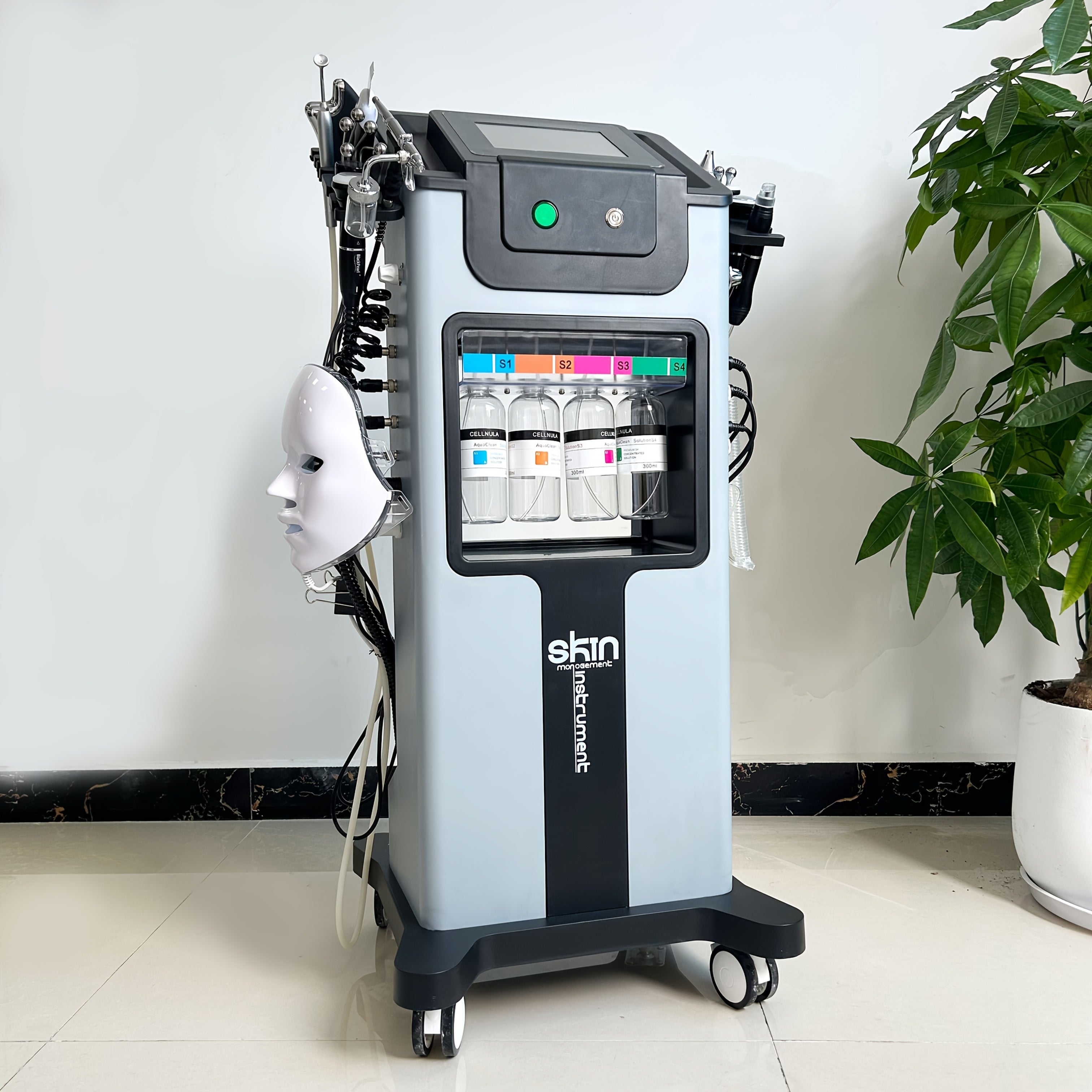 Refreshing Summer Skin Care-Beauty Instrument Hydrographic Instrument 11 in 1\u002F10 in 1, Spray Scrub, Moisturising Toning, Exfoliation, Matching Advanced Mask, Suitable for Beauty Salon\u002FHome\u002FUnit, Preferred Gift