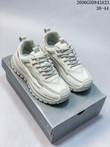 Balenciaga Track-Style Sneakers in White and Sage Green