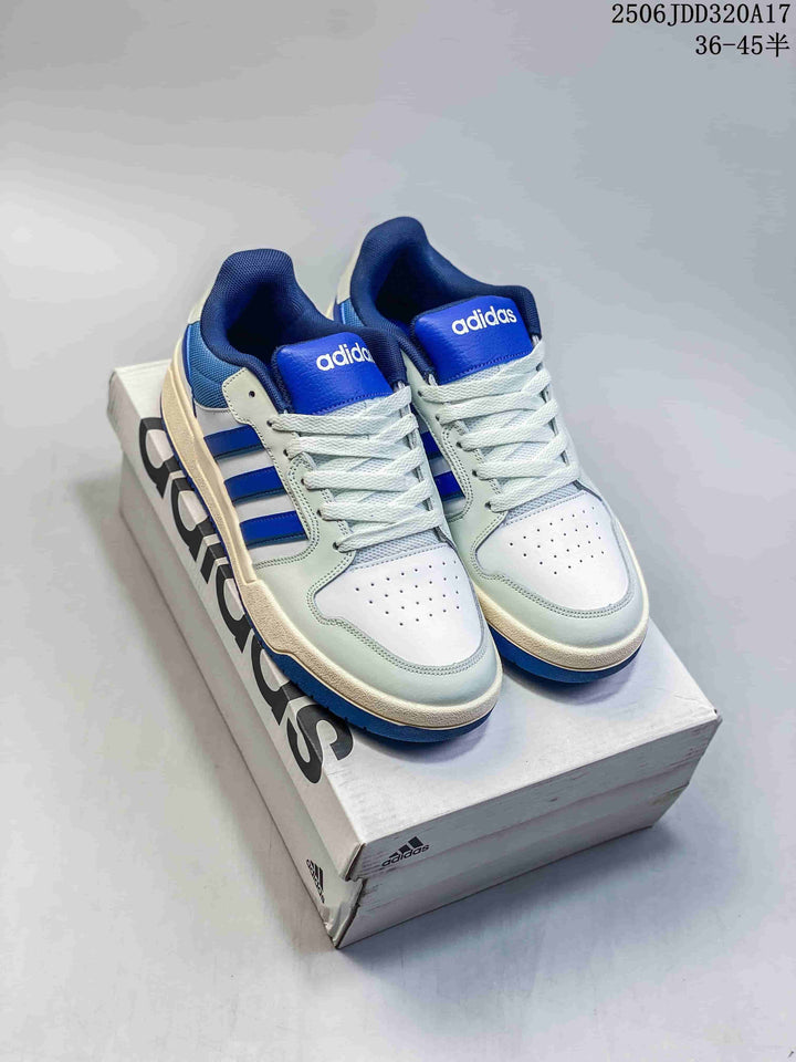 adidas Entrap White and Royal Blue Retro Sneakers