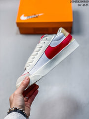 Nike Blazer Low ’77 Jumbo White and Red Sneakers
