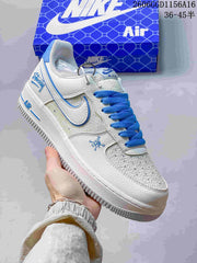 Nike Air Force 1 Low White and Blue Sneakers