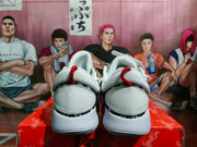 Nike Zoom Basketball Sneakers Gray White Red