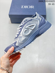 Dior B30 Countdown Low-Top Sneakers Gray Blue