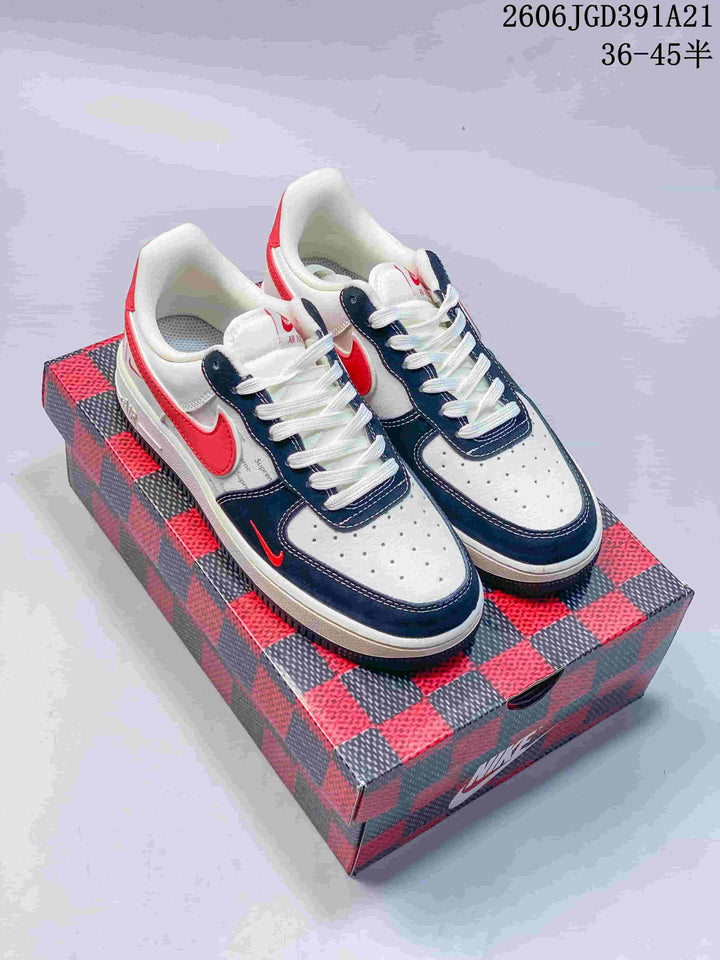 Nike Air Force 1 ’07 Low White Navy Red Sneakers