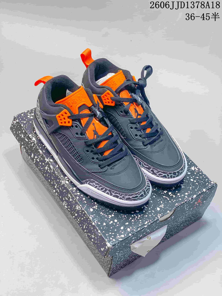 Jordan Spizike Low Sneakers in Black and Orange