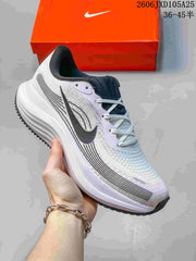 Nike Air Zoom Pegasus Running Shoes White and Charcoal
