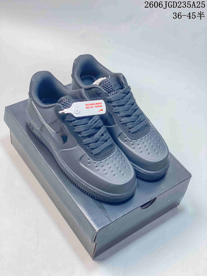 Nike Air Force 1 Low Sneakers in White and Charcoal