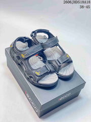 ECCO Adjustable Strap Sandals in Gray