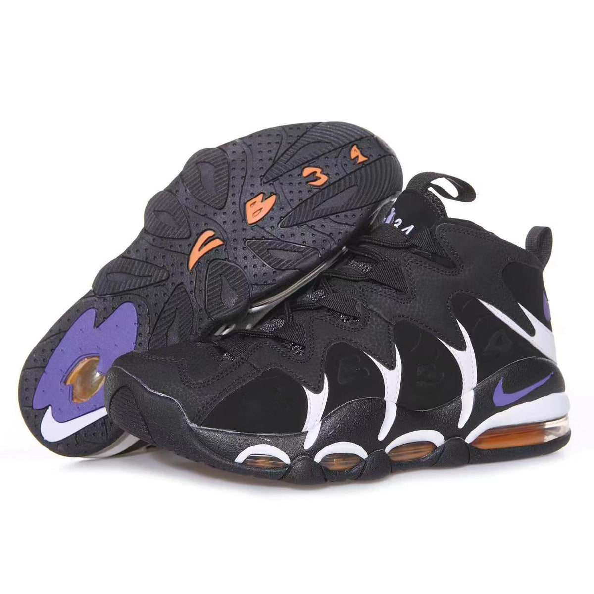 Nike Air Max Uptempo 97 Black White Purple Sneakers