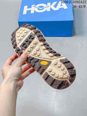 HOKA Tor Summit Low-Top Sneakers in Plum and Cream