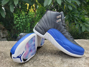 Air Jordan 12 Black and Blue High-Top Sneakers