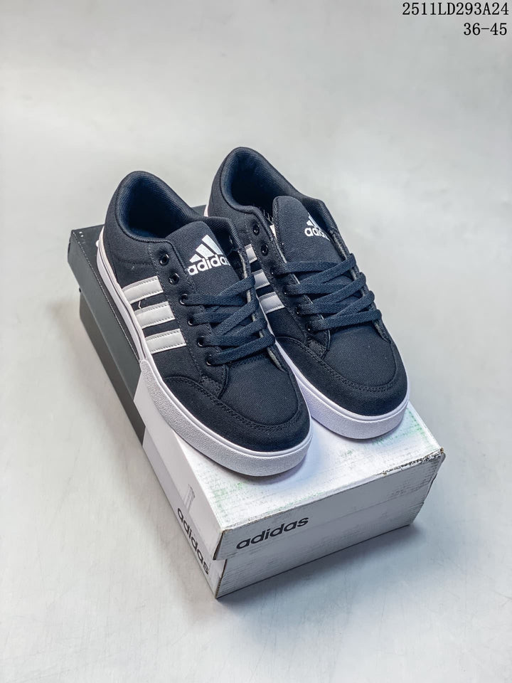 Adidas GVP Canvas STR Low-Top Sneakers, Navy and White B23999
