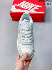 Nike Court Borough Low Sneakers in White, Pink and Mint