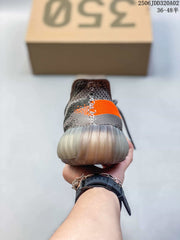 Adidas Yeezy Boost 350 V2 Gray Orange Sneakers