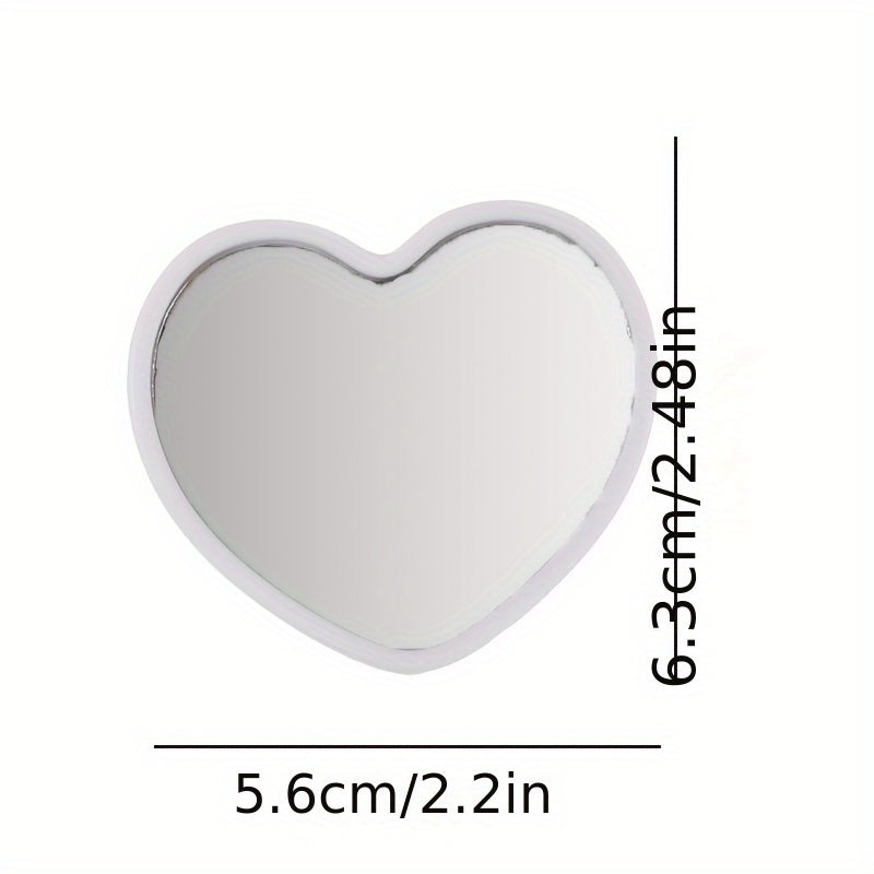 1\u002F24\u002F48pcs Portable Mini Makeup Mirrors - Compact Travel-Friendly Glass Mirrors with Floral Design, No Battery Needed, Perfect for Weddings, Mother'S Day Gifts & On-the-Go Beauty, Wedding Accessories, Polished Finish, Durable Plastic Frame