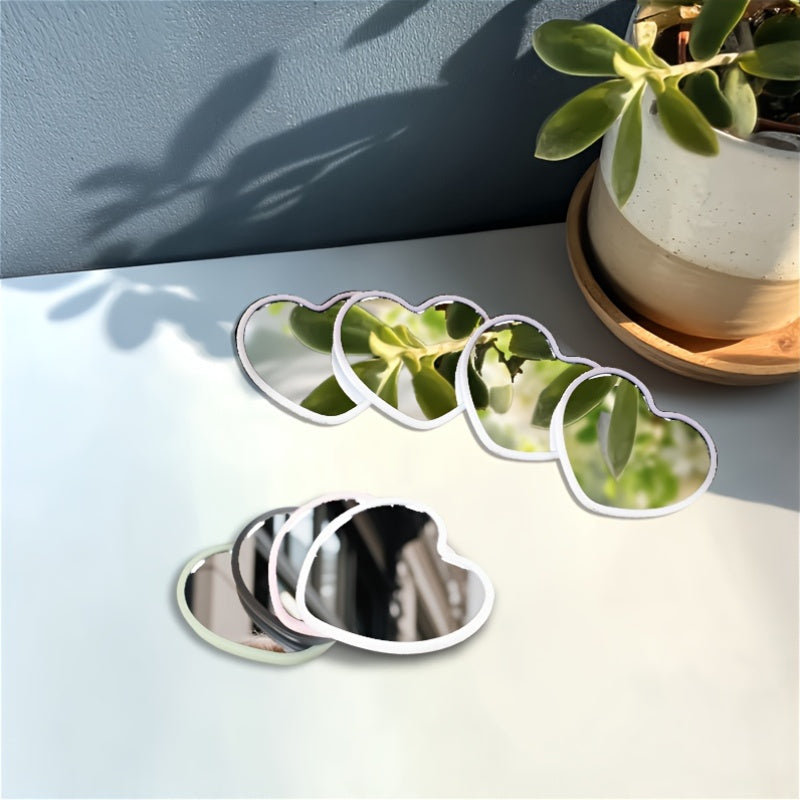 1\u002F24\u002F48pcs Portable Mini Makeup Mirrors - Compact Travel-Friendly Glass Mirrors with Floral Design, No Battery Needed, Perfect for Weddings, Mother'S Day Gifts & On-the-Go Beauty, Wedding Accessories, Polished Finish, Durable Plastic Frame