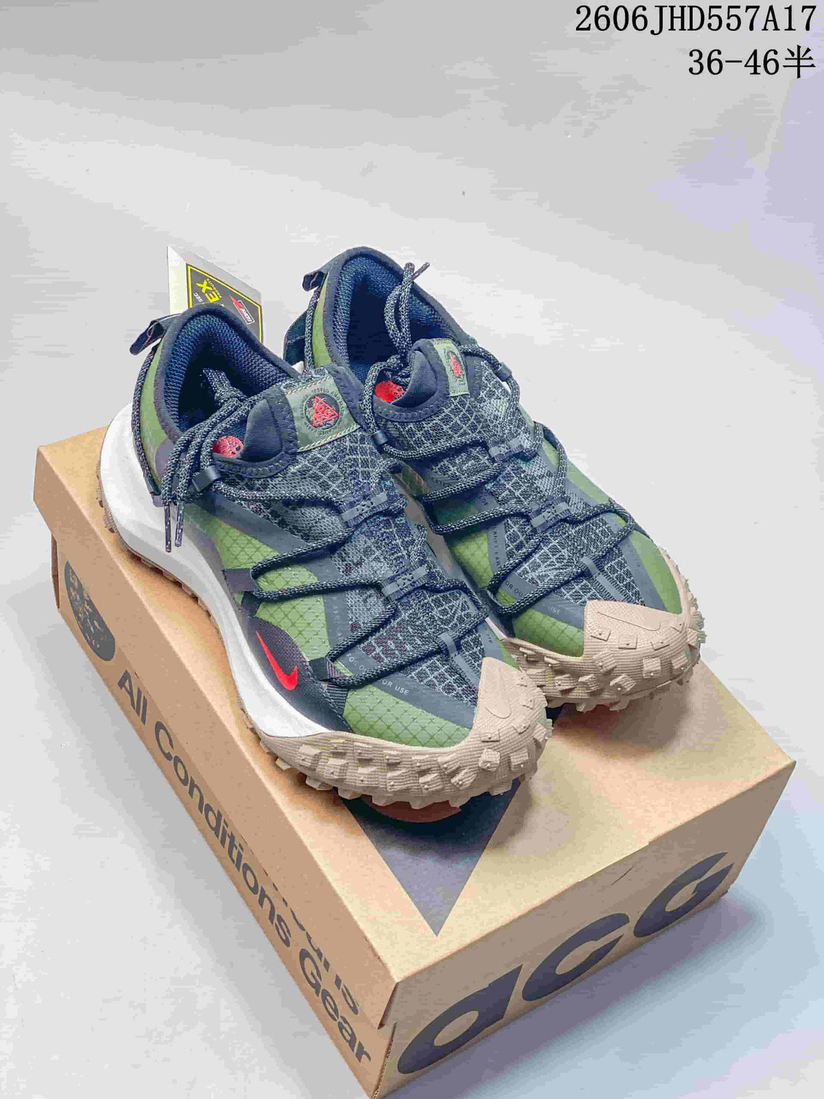 Nike ACG Mountain Fly Outdoor Sneakers in Green and Gray