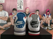 Nike Air Jordan 4 White Blue Red Sneakers