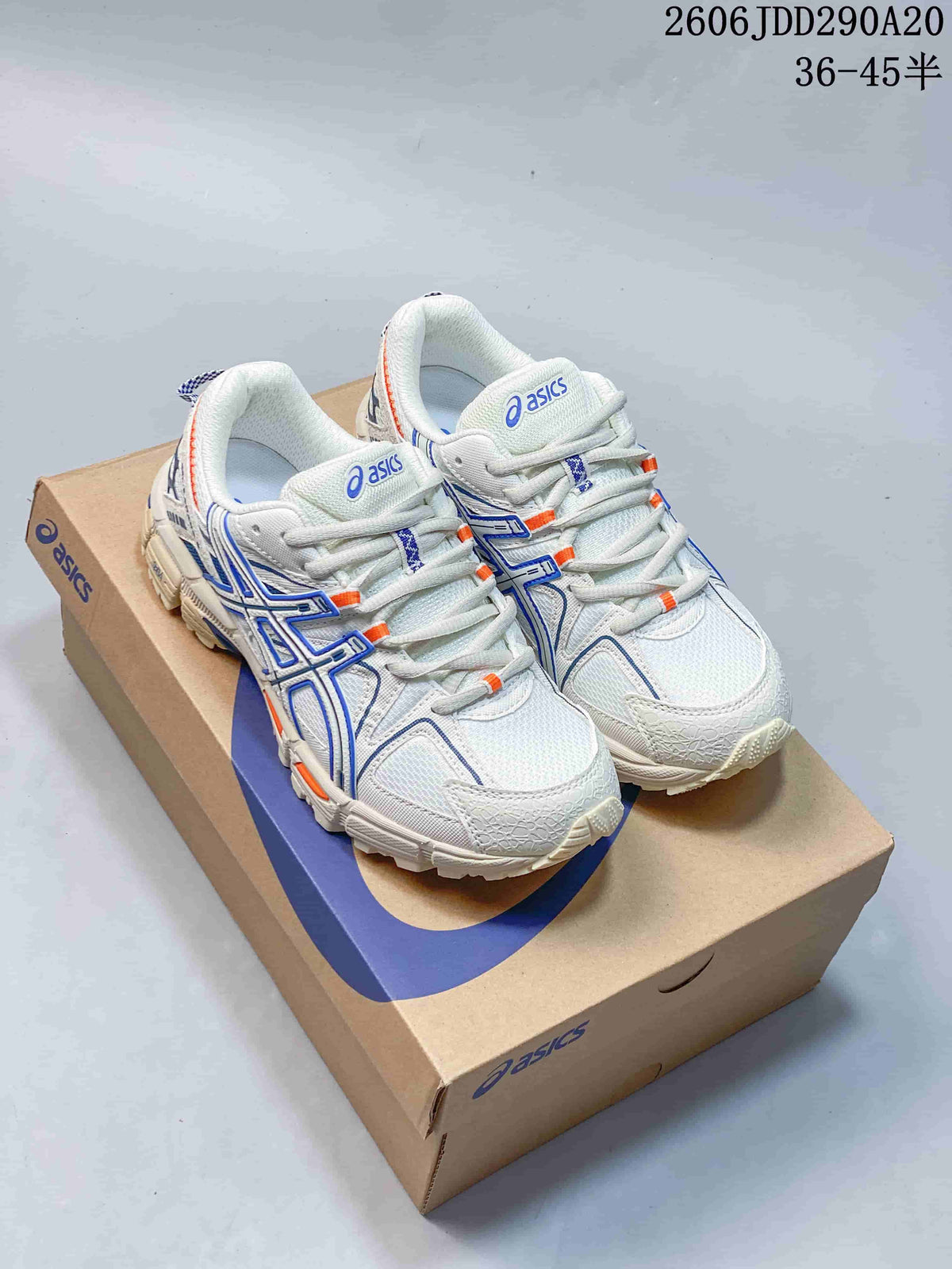 ASICS Gel-Kahana 8 Trail Sneakers, White and Blue