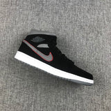 Air Jordan 1 Mid Black Grey Red 554724-060 Sneakers
