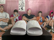 Nike White Slides with Textured Strap