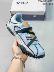 FILA Pebble Sandal in Light Blue and White