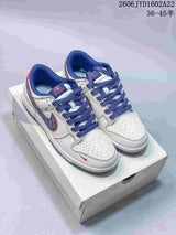Nike SB Dunk Low Champion Stripe White Blue Red Sneakers