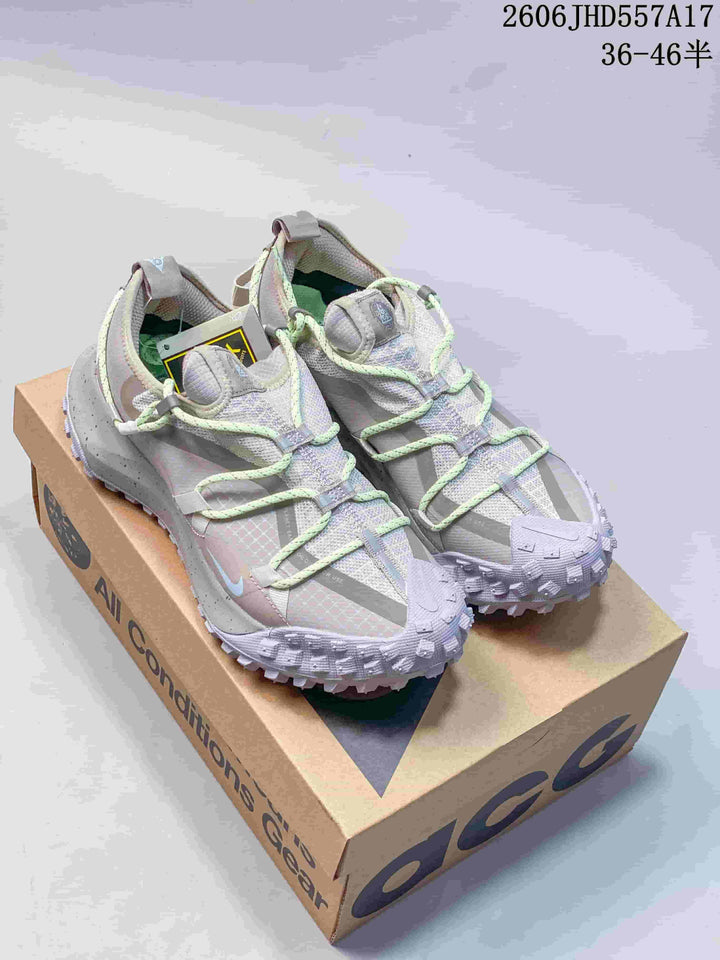 Nike ACG Mountain Fly Outdoor Sneakers, Gray and Mint