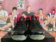 Nike Foamposite Sneakers Black Red Glow Sole