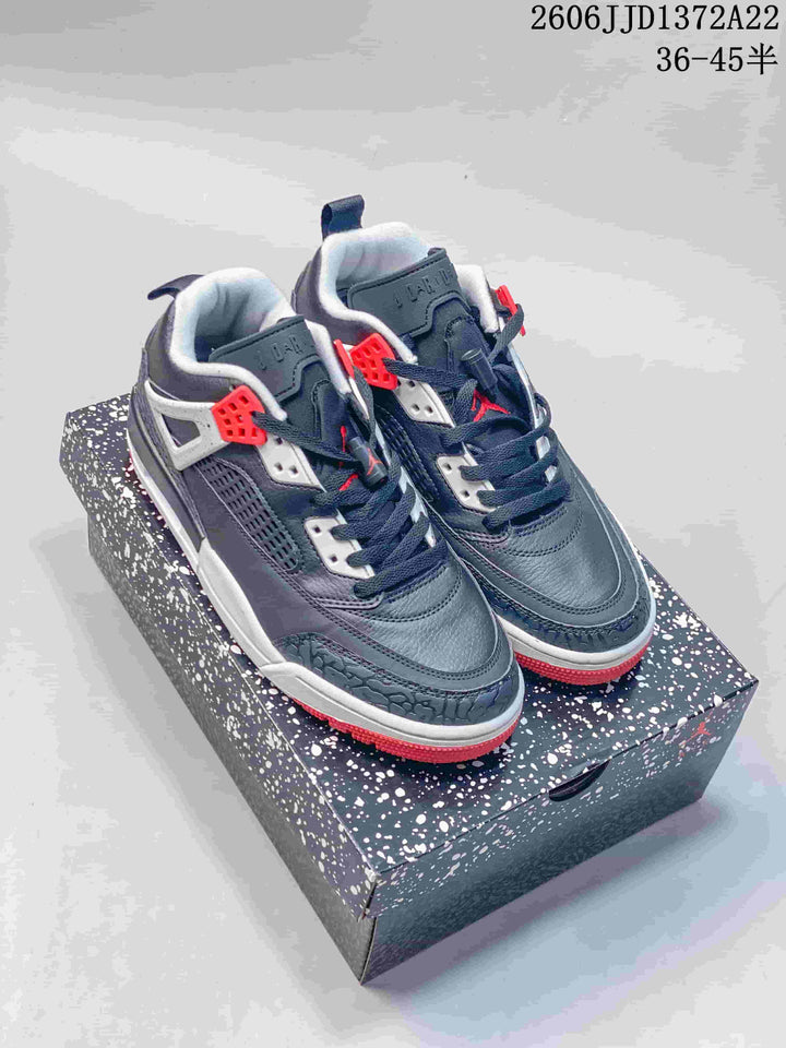 Jordan Spizike Low Sneakers in Charcoal and Red FQ1579-001