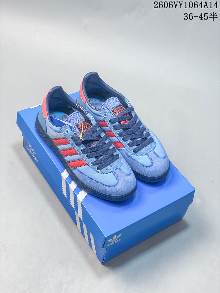 Adidas Handball Spezial Blue and Red Sneakers