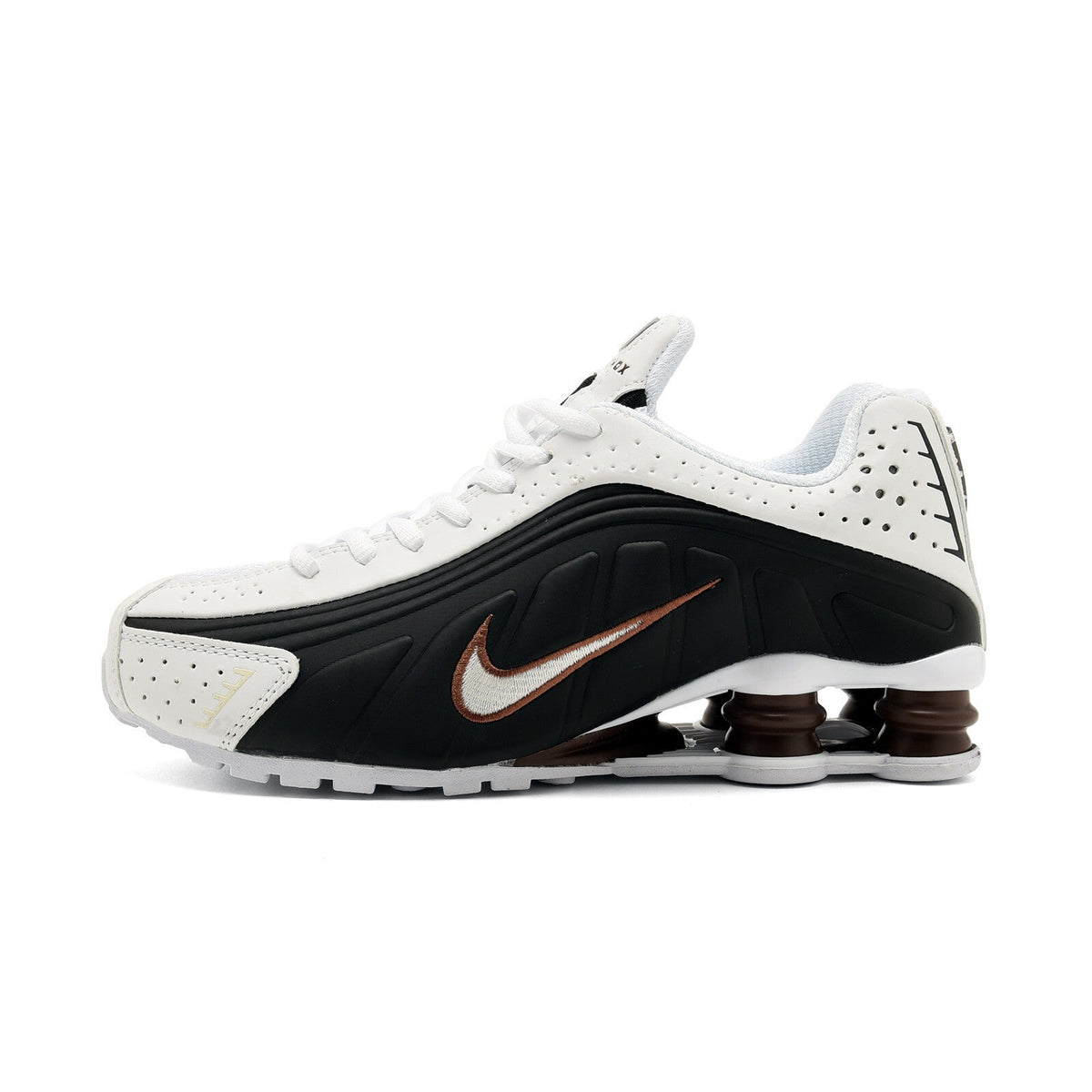 Nike Shox R4 Sneakers White Black Bronze