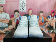 Under Armour White and Blue High-Top Basketball Sneakers