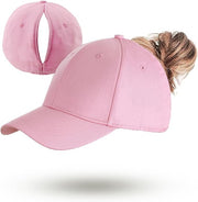 Ponytail Hat for Women – Adjustable Baseball Cap with Ponytail Opening for Running & Sports