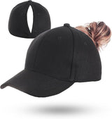 Ponytail Hat for Women – Adjustable Baseball Cap with Ponytail Opening for Running & Sports