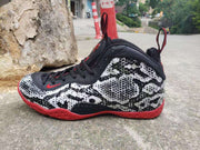 Nike Air Foamposite Pro Snake Print Sneakers Black Red