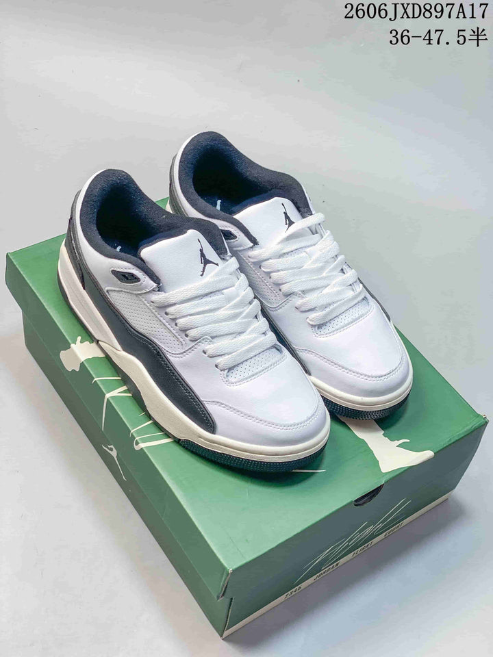 Jordan Flight Court Low-Top Sneakers White and Dark Grey