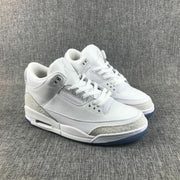 Jordan 3 White Cat Sneakers with Icy Blue Outsole