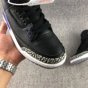 Jordan 3 Court Purple Black Sneakers CT8532-050