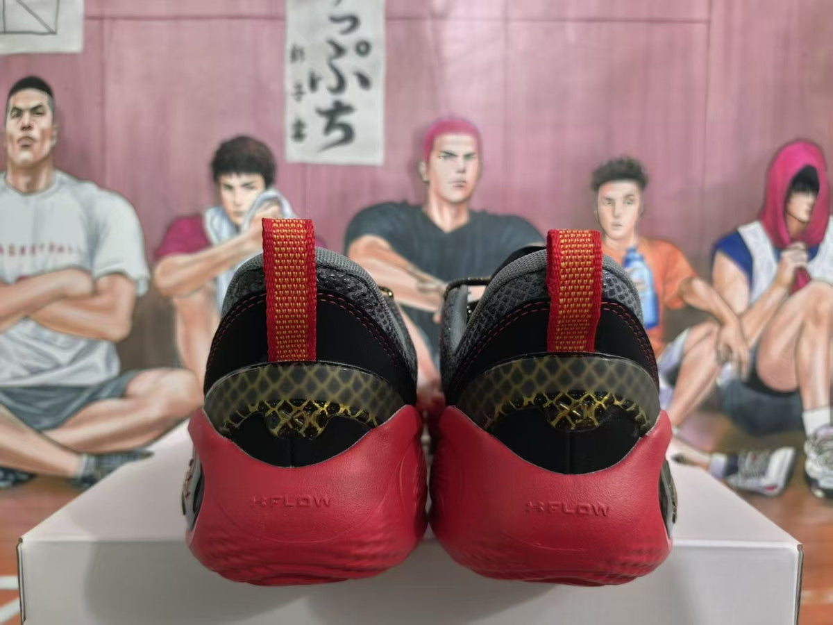 Year of the Snake Black and Red Basketball Sneakers
