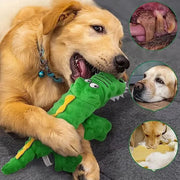 Squeaky Crocodile Dog Toy | Durable Plush Chew Toy for Aggressive Chewers
