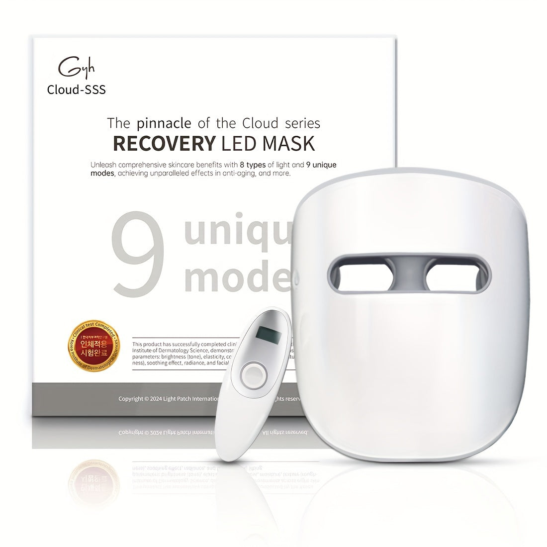 Cloud-SSS RB-081 | -Grade 8-Color LED Light Mask - Wireless, Comfortable, And Designed for Daily Home Skincare - Red & Infrared (630nm\u002F820nm) for Skin, Reduction, And Light Beige
