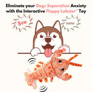 Floppy Lobster Interactive Dog Toy | Motion-Sensor USB Rechargeable Pet Toy